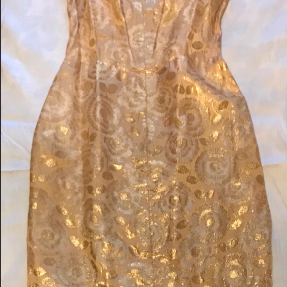 WOW! Vintage 50s Gold Lame Wiggle Dress Dorothy O’Hara. Classic. - Picture 4 of 16